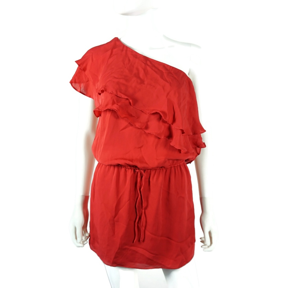 Haute Hippie Womens Dress XS Crepe De Chine Red